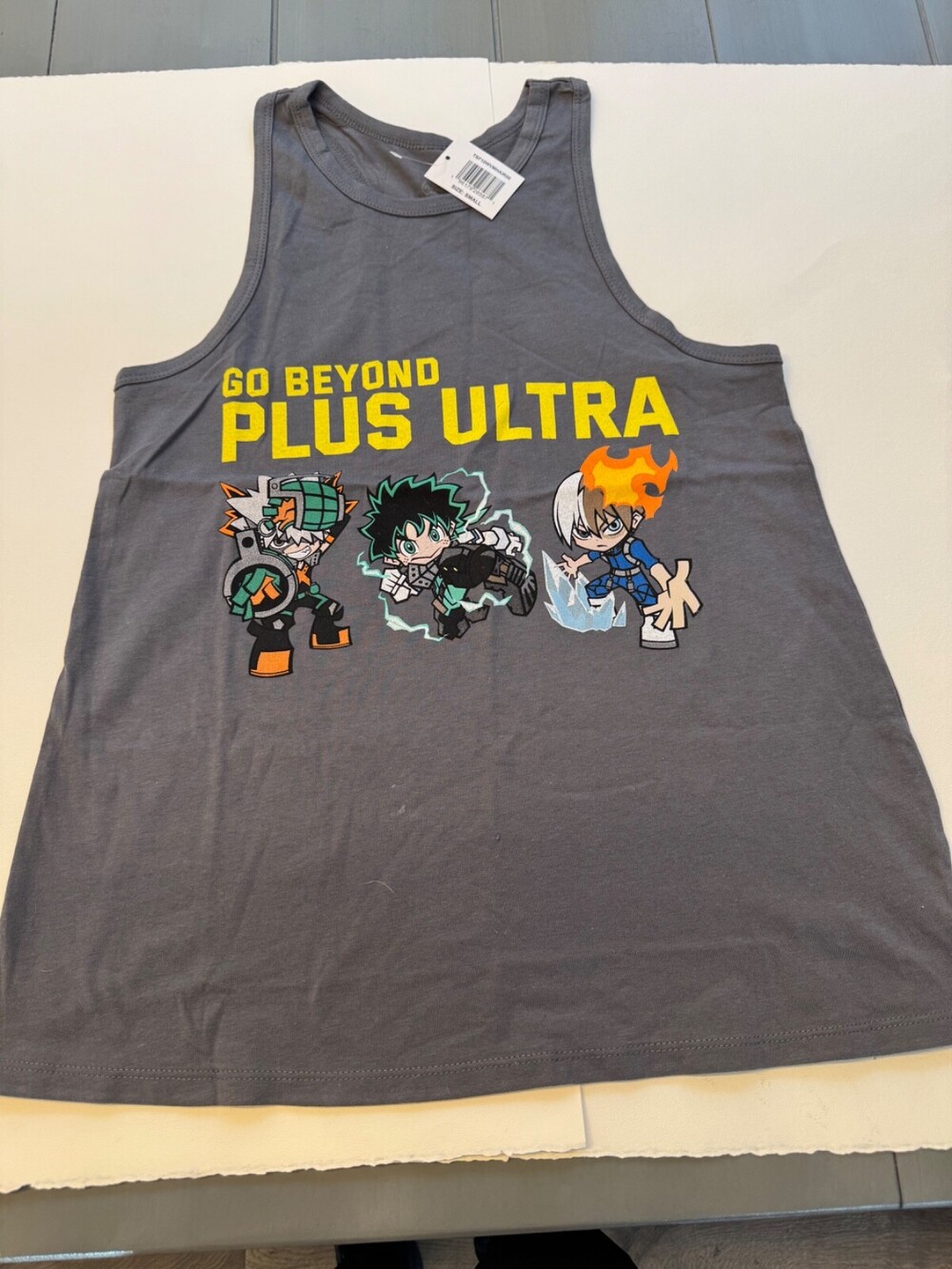 NWT My Hero Academia Top Size Small Tank Top Go Beyond Plus Ultra Graphic Print